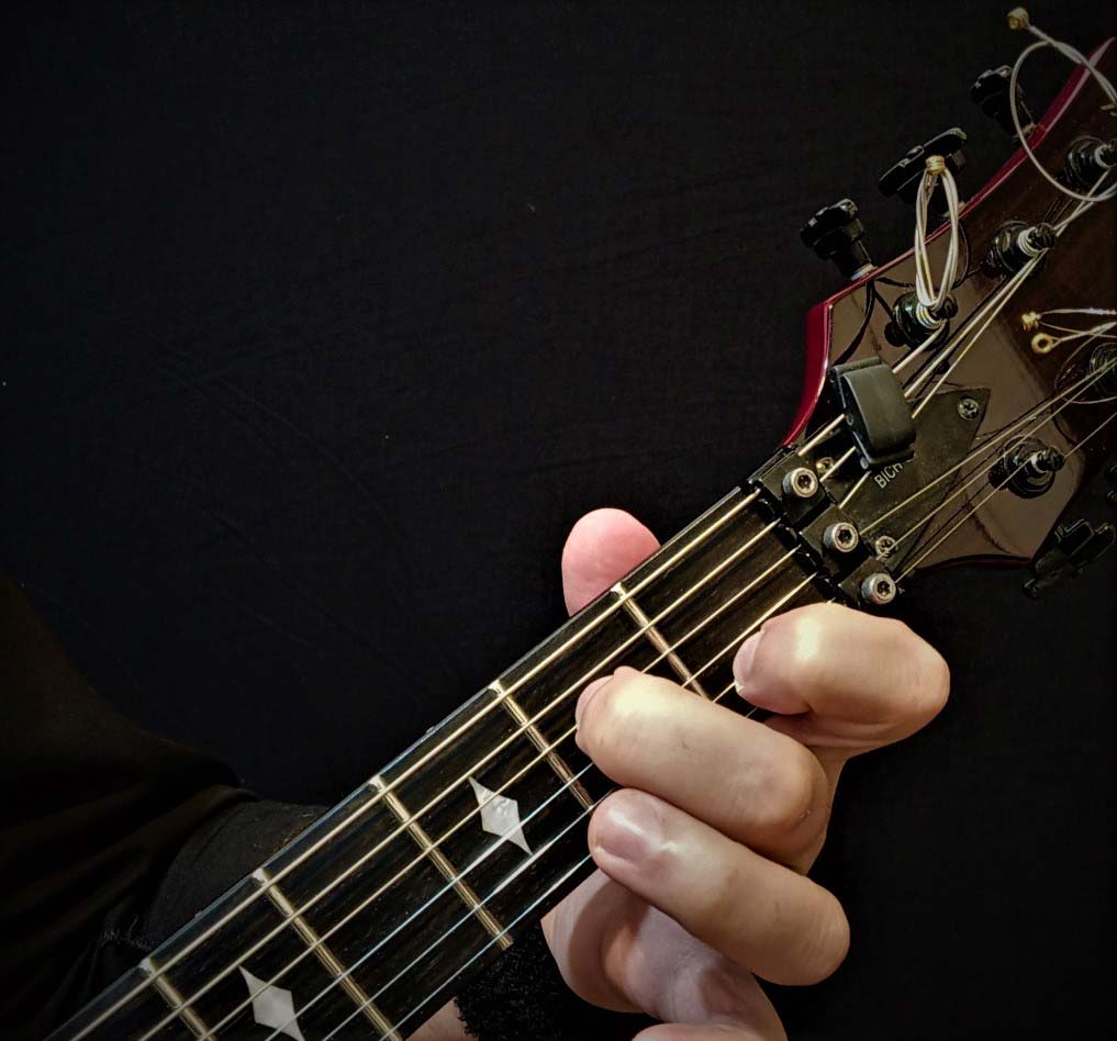 آکورد لا مینور 7 گیتار الکنریک